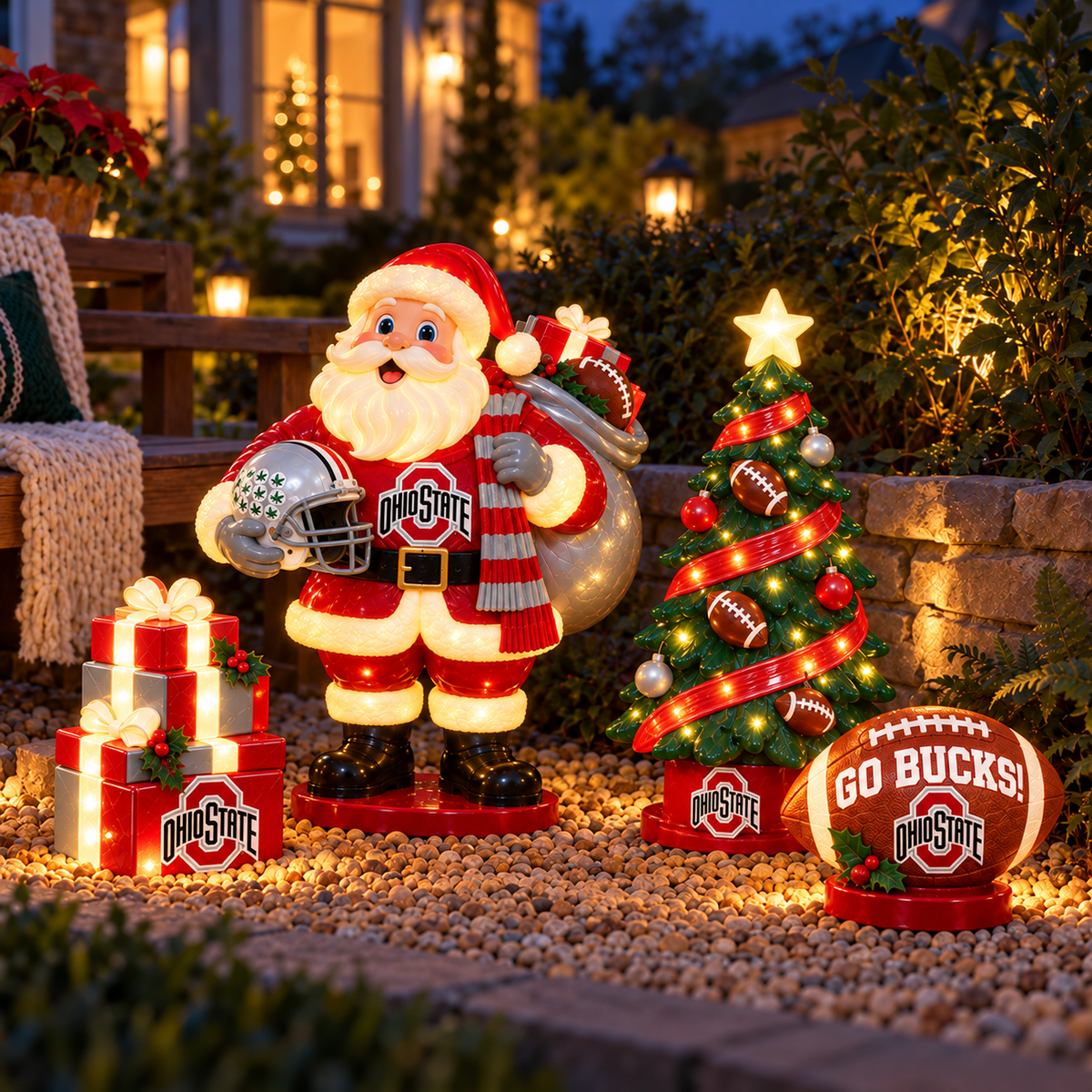 OSB Light-Up Christmas Decor Set DNBN